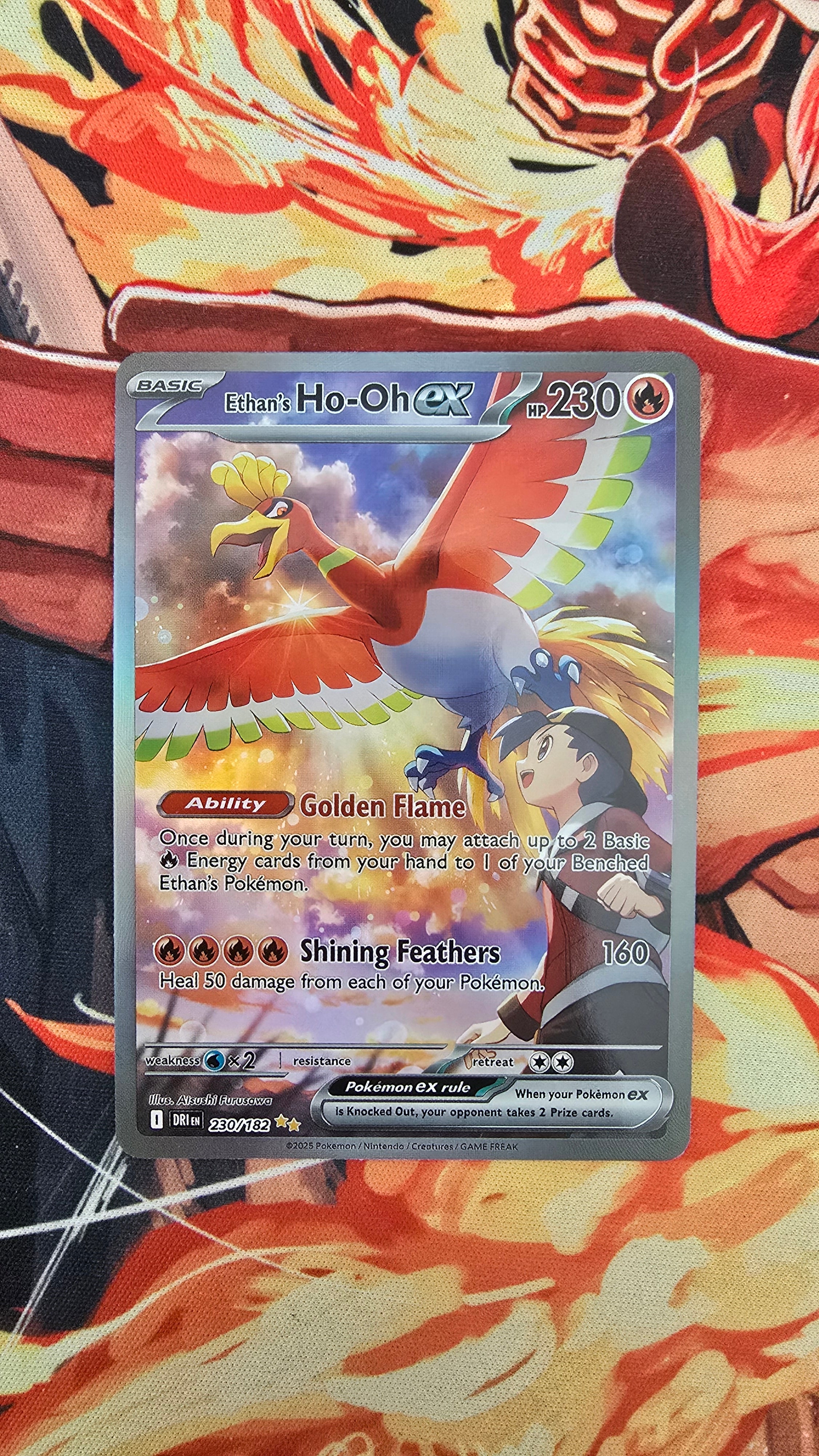 Ethan's Ho-Oh EX 230/182 SIR Destined Rivals Pokemon Card SV10 Proxy C ...
