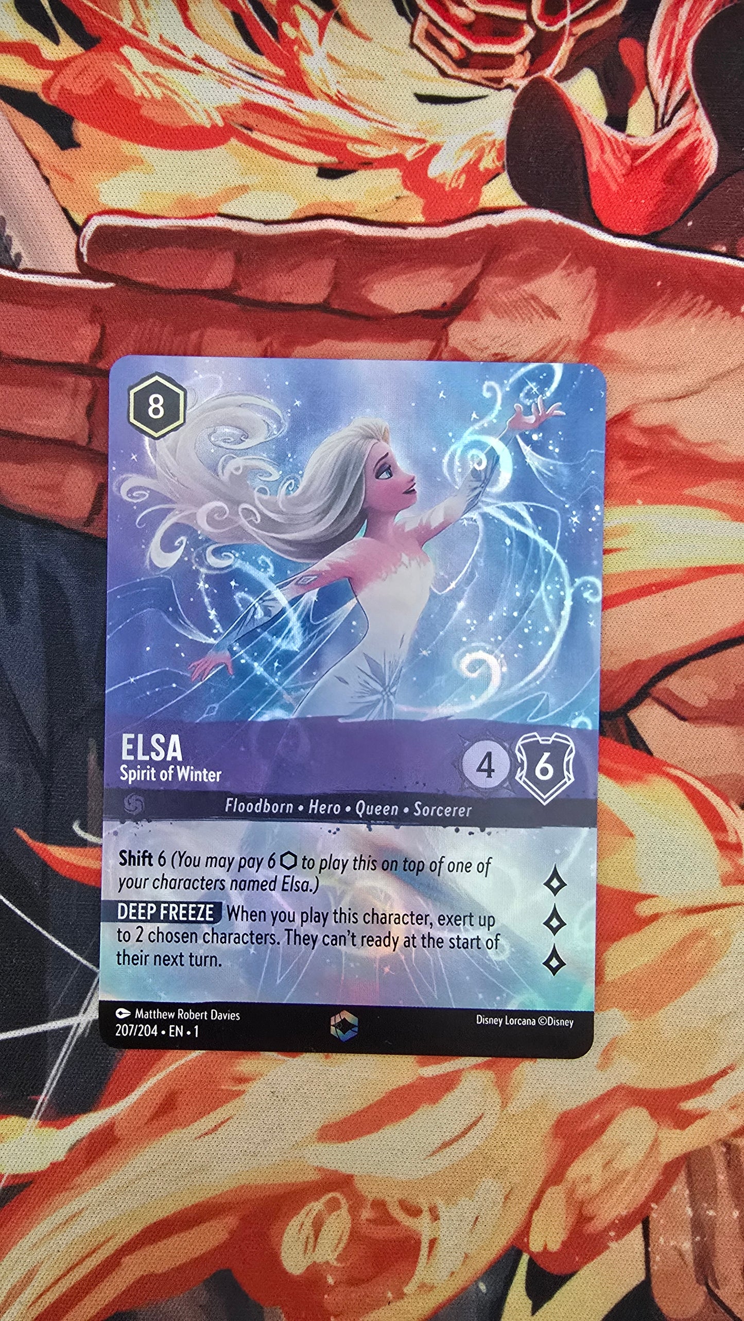 Custom-Made Elsa Spirit of Winter Enchanted 207/204 The First Chapter Holo Lorcana Card EN Proxy