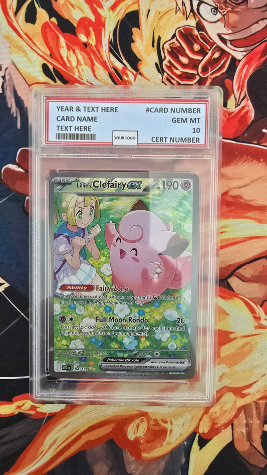 Custom Made Lillie’s Clefairy EX 184/159 SIR Journey Together Pokemon Card Graded