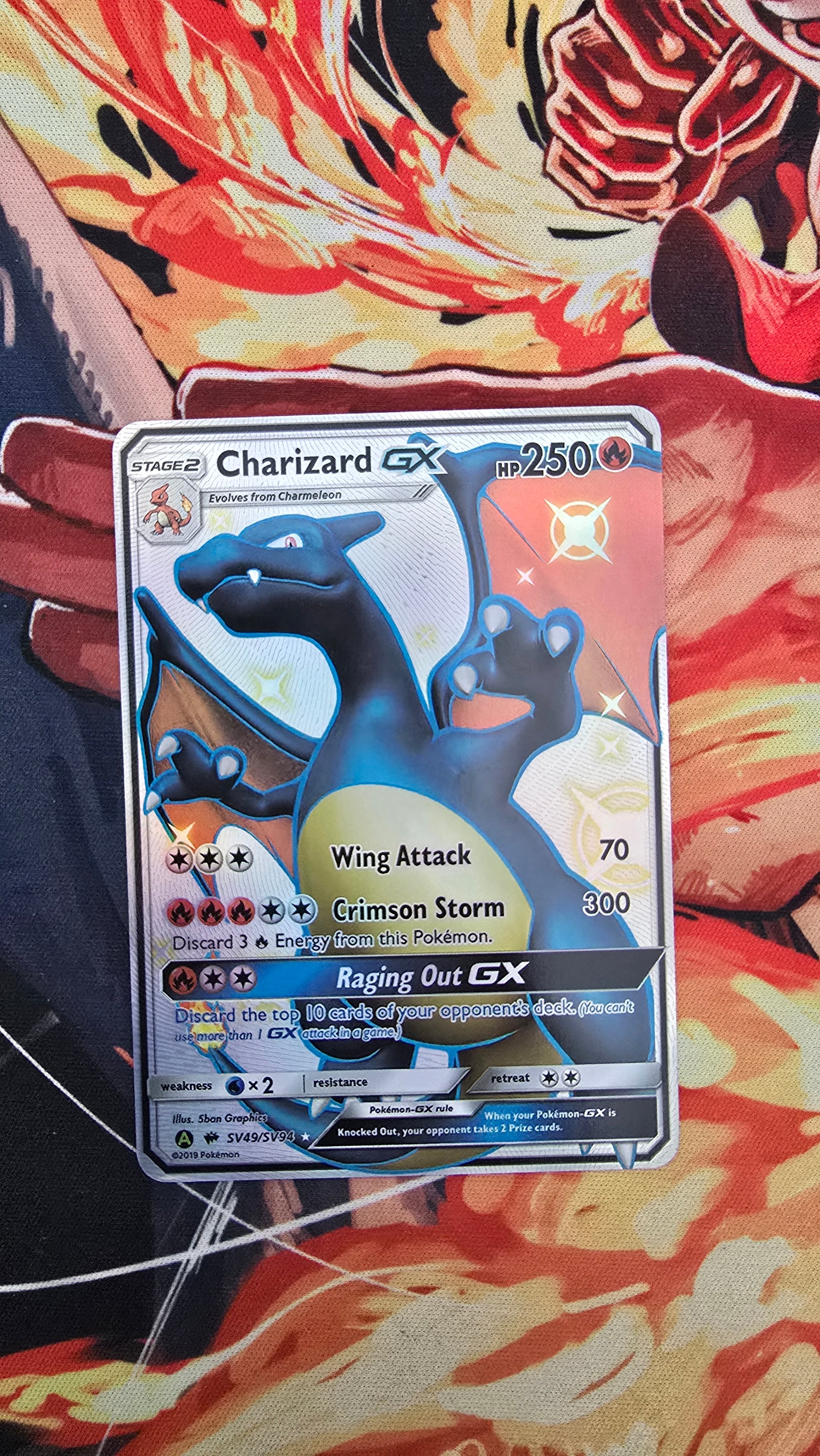 Custom Made Charizard GX Full Art Hidden Fates Shiny Vault SV49/SV94 Alt Art Pokemon TCG Proxy Card