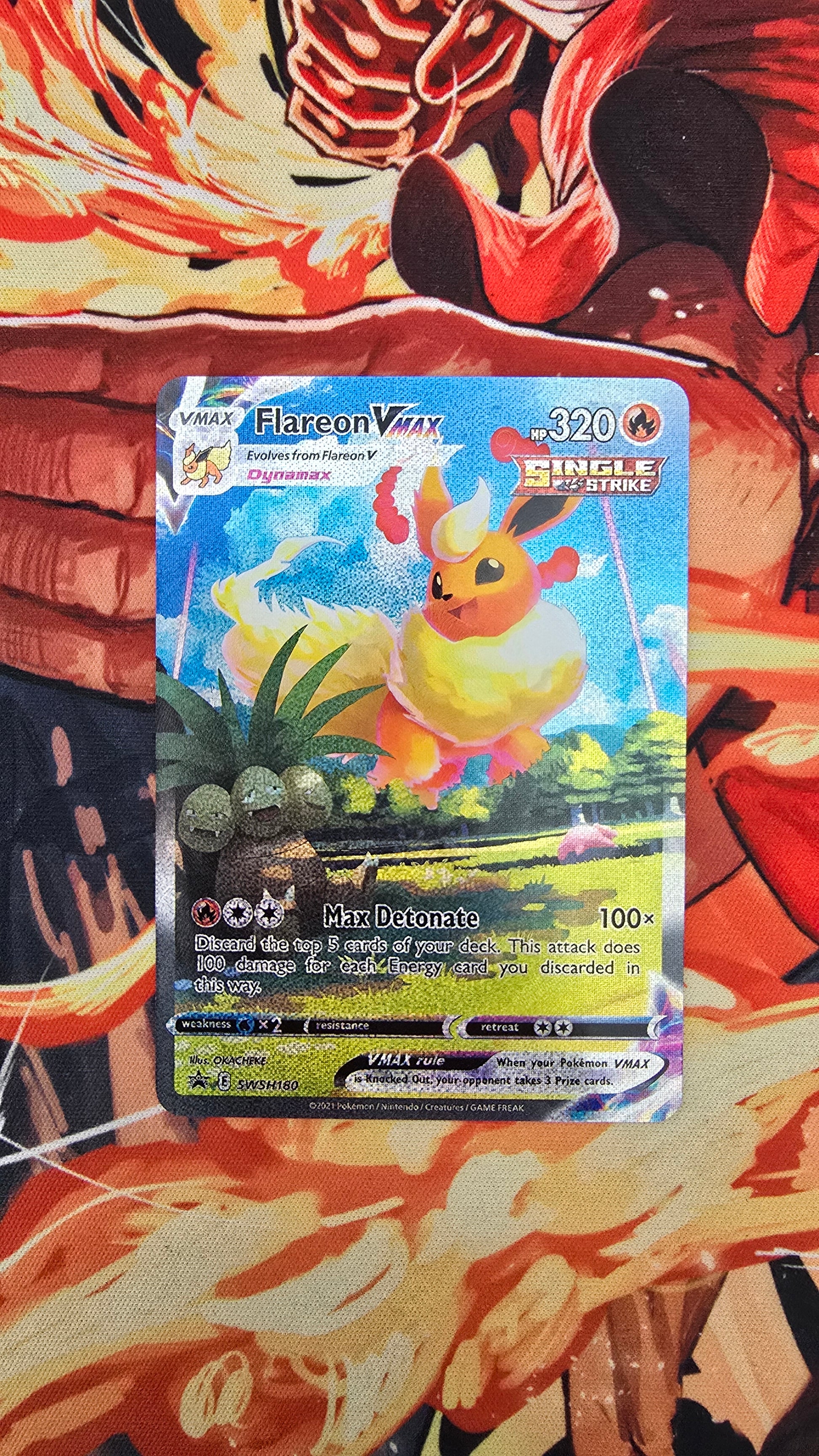 Custom Made Flareon VMAX SWSH180 SWSH Sword & Shield Promo Cards Holo Pokemon TCG Proxy card