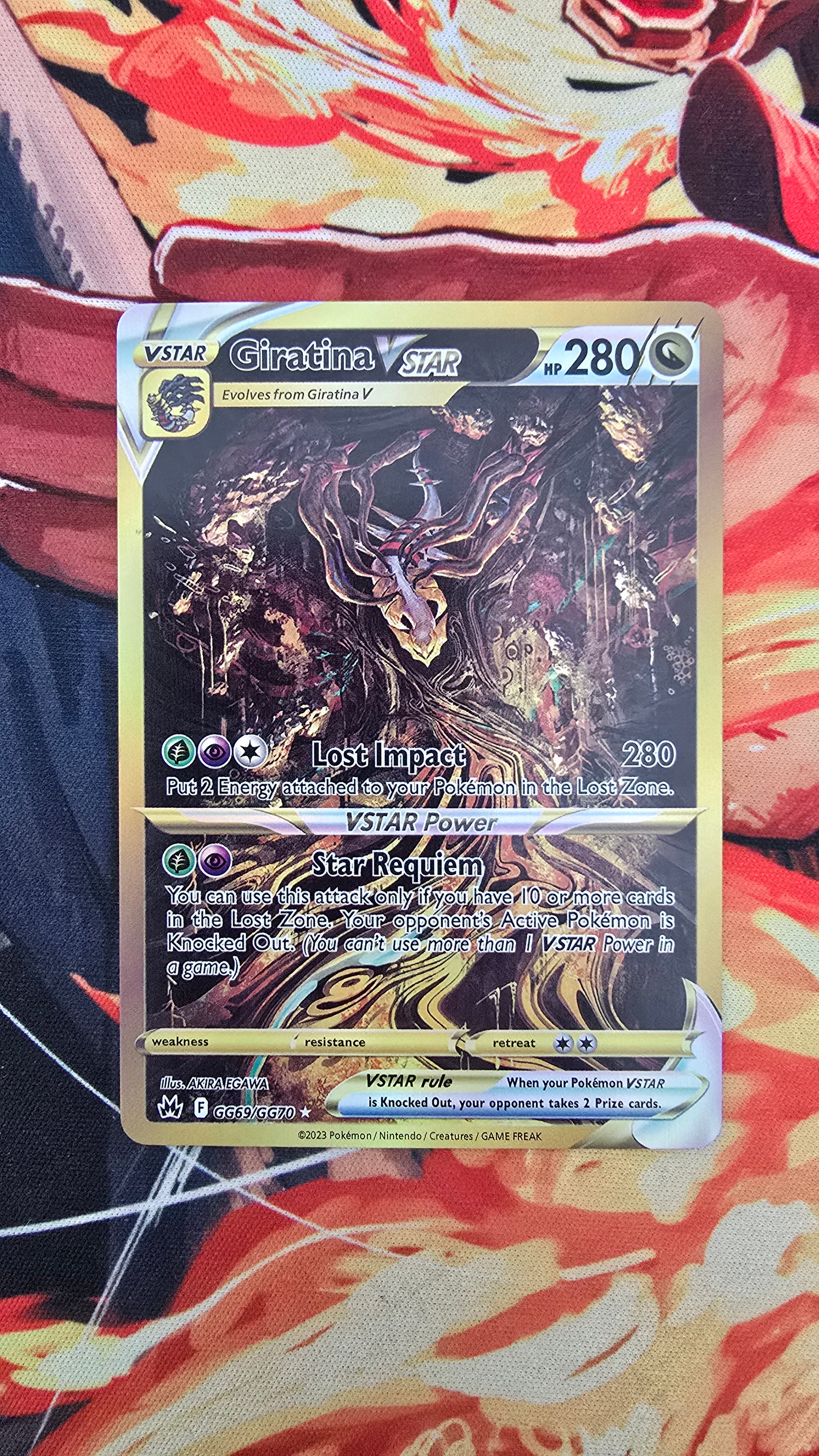 Custom Made Giratina VSTAR GG69&nbsp;Sword &amp; Shield Crown Zenith Secret Rare Pokemon TCG