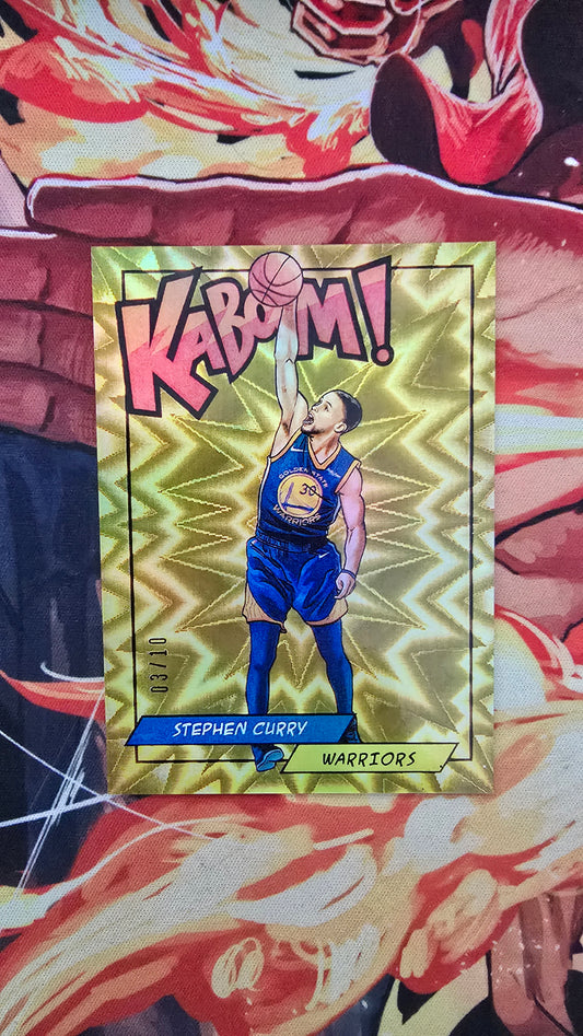 Custom Made Stephen Curry 2018 Panini Kaboom! Gold Version 03/10 SC Sports Holo Card Proxy
