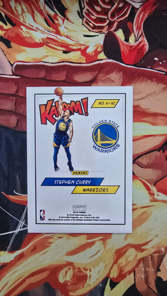 Custom Made Stephen Curry 2018 Panini Kaboom! Gold Version 03/10 SC Sports Holo Card Back Proxy