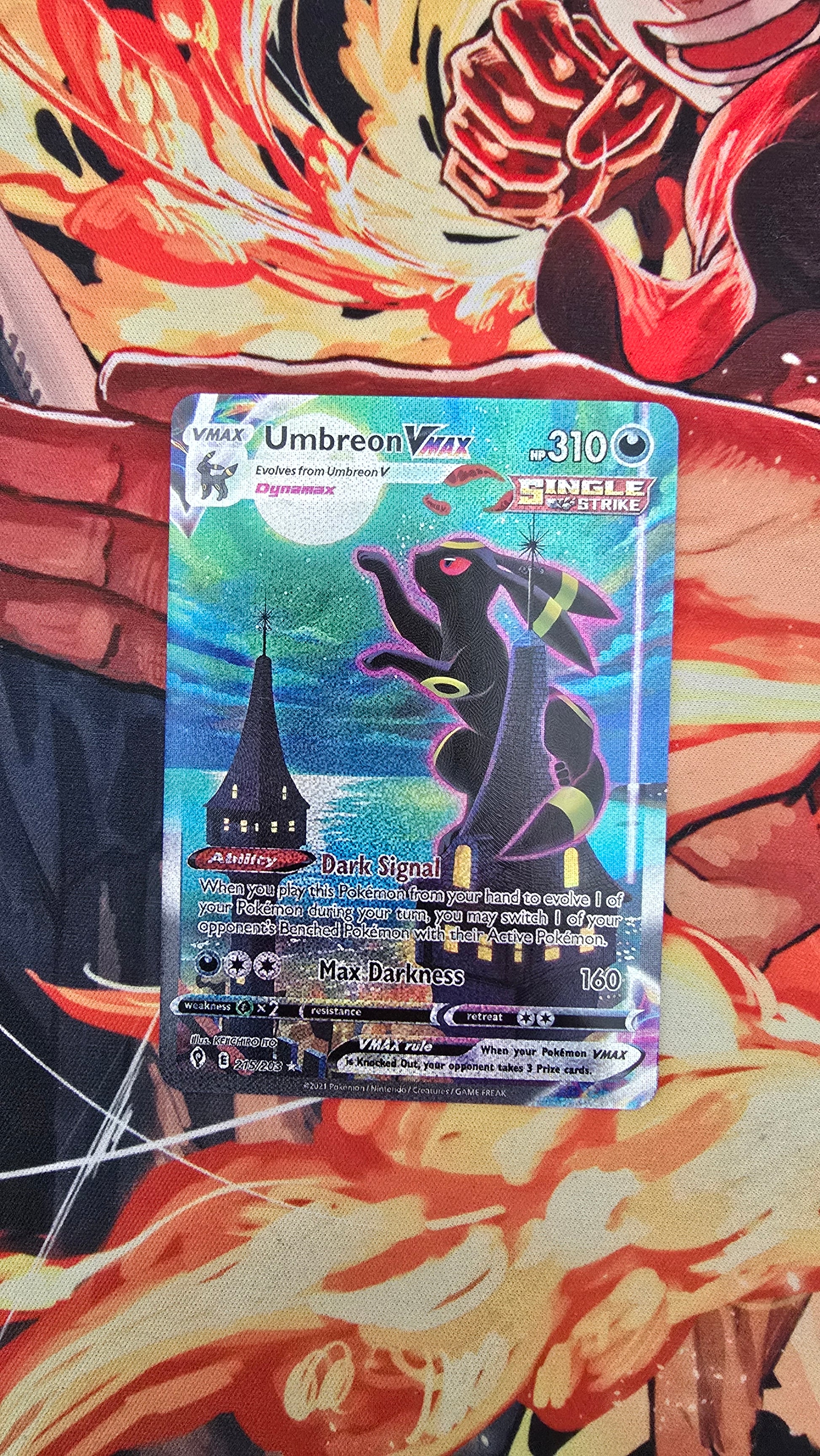 Custom Made Umbreon VMAX Evolving Skies Alt Art Secret SWSH07 Holo Pokemon TCG Proxy Card