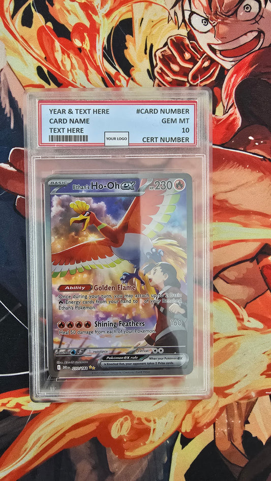 Custom Made Ethan's Ho-Oh EX 230/182 SIR Destined Rivals Pokemon Card SV10 Proxy Card