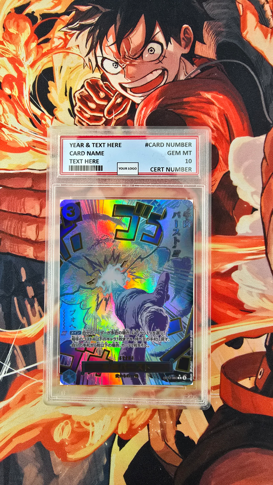Graded PSA Style Manga Event Sanji Boeuf Burst OP12-060 Parallel Legacy Of The Master One Piece Card Japanese Proxy Slab