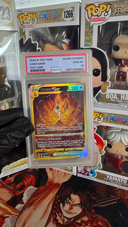 Graded PSA Style 2023 Pokemon Arceus VSTAR GG70 Sword & Shield Crown Zenith Secret Rare Card Proxy