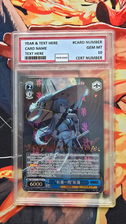 Graded PSA Style Weiss Schwarz SIGNED NIKKE NIK/S117-093SP SP Scarlet Flash Scarlet Proxy Card Slab