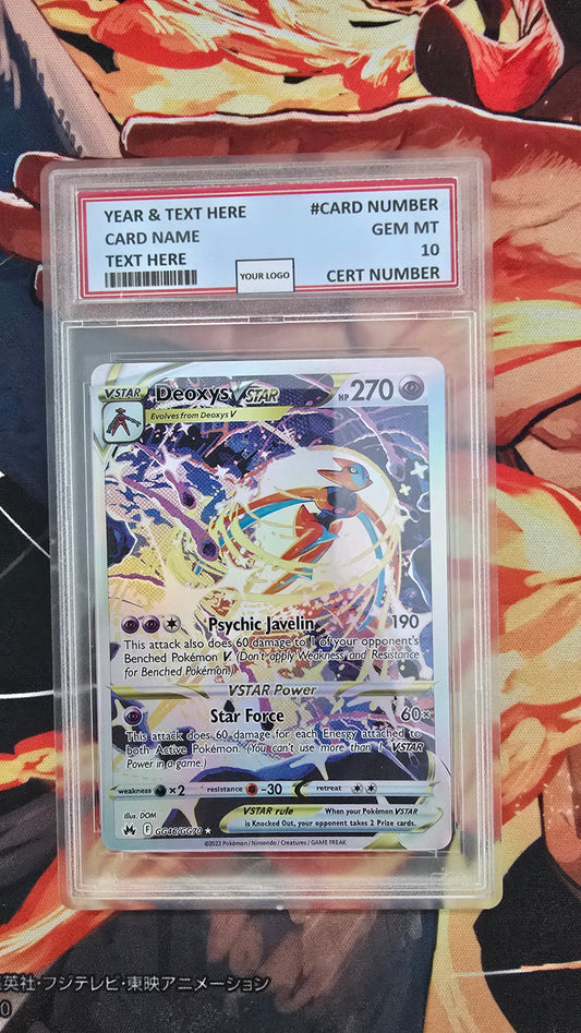 Graded PSA Style Deoxys VSTAR Crown Zenith Pokemon Proxy Slab