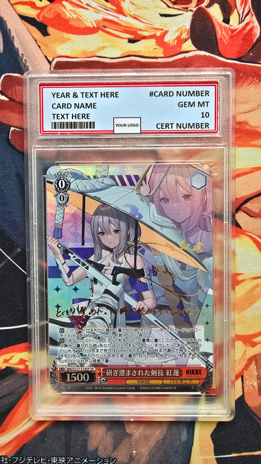 Weiss Schwarz NIKKE NIK/S117-T14SP SP Scarlet FOIL Sharpened Sword Skills Proxy Card Graded 