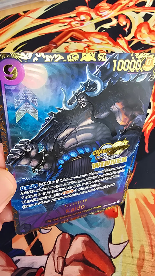 1st Place Winner Kaido ST04-003 Flagship Championship TCG Textured Premium Promo OP English One Piece Proxy