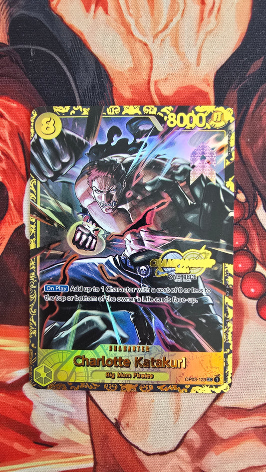 Charlotte Katakuri OP03-123 Top Prize Flagship TCG Textured Premium Promo OP English One Piece Proxy