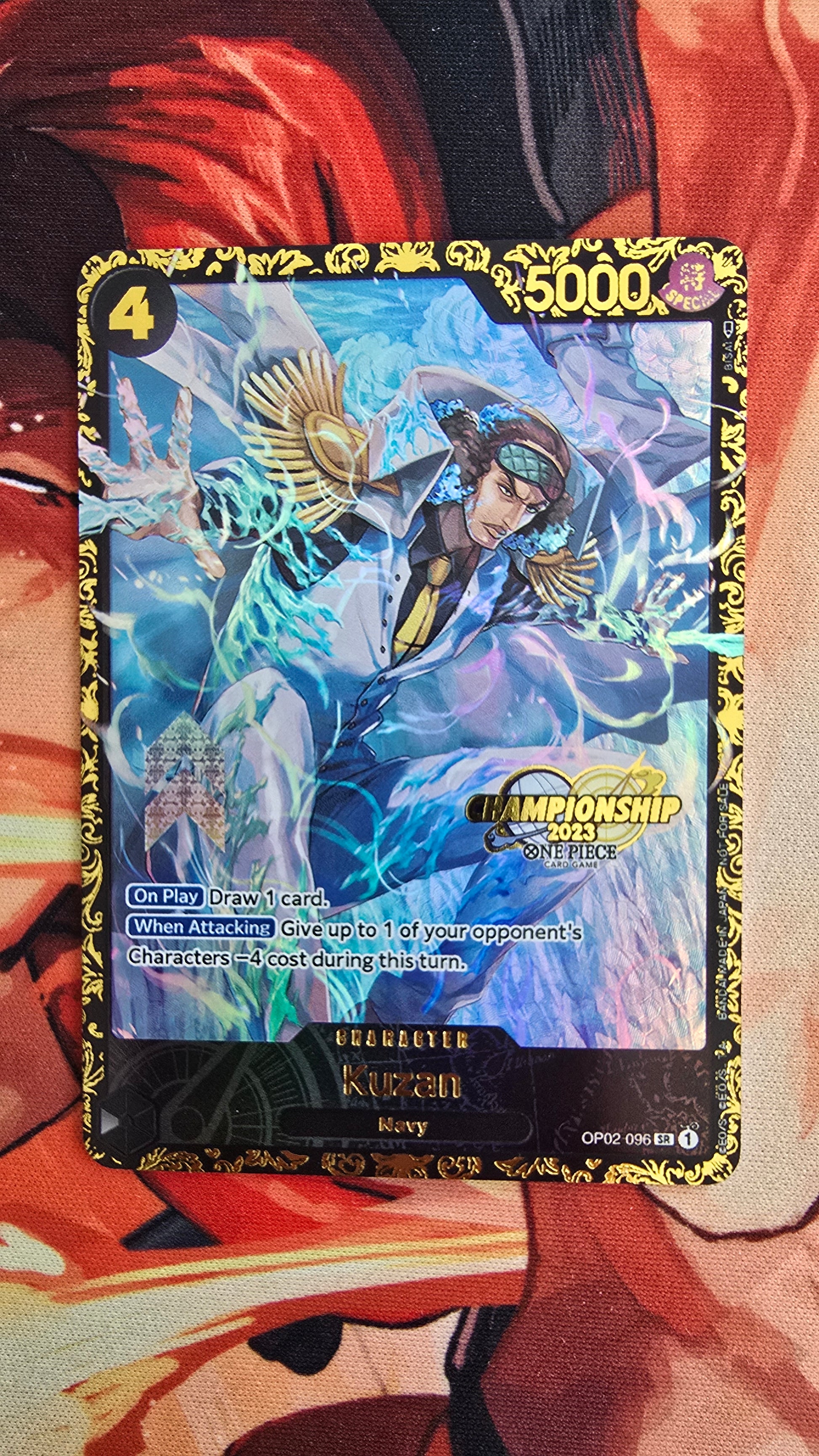 one piece card game aokiji Kuzan OP02-096 Top Prize Flagship TCG Textured Premium Promo OP Englis – OP Proxies TCG