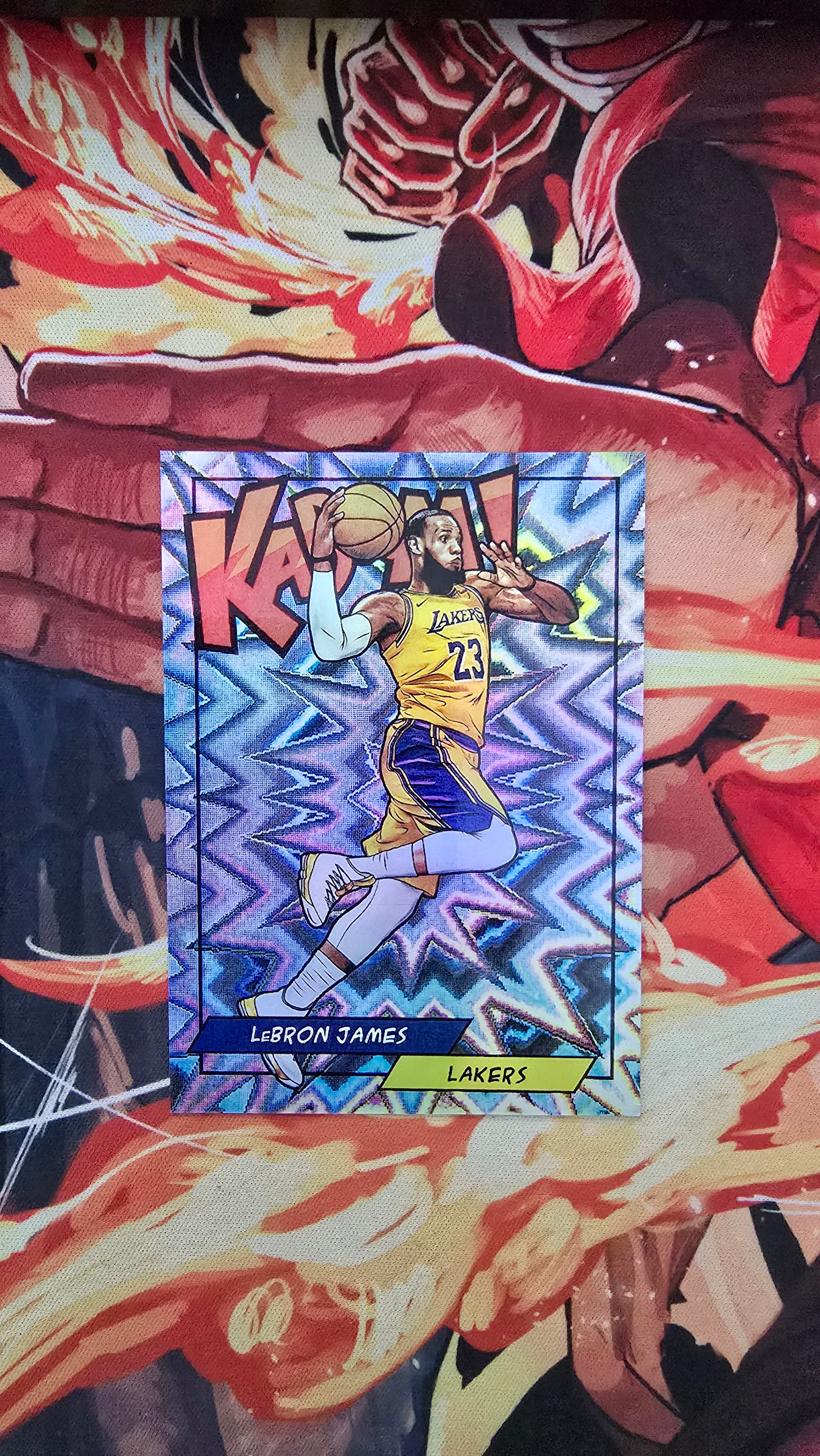 LeBron James 2018 Panini Kaboom! Silver Version LBJ Sports Holo Card Proxy