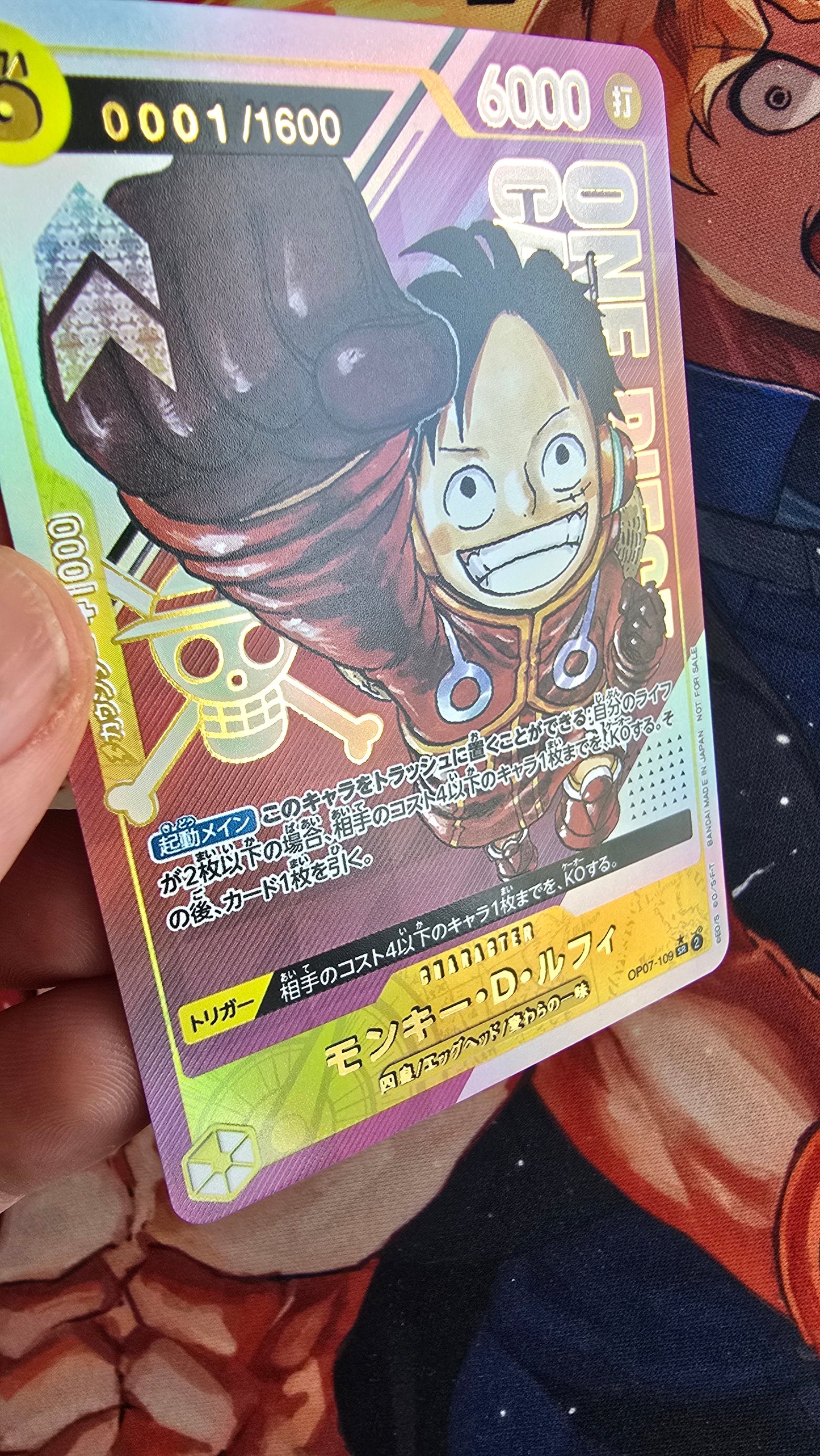Monkey D Luffy OP07-109 Serial Number Top Prize Flagship TCG Textured Premium Promo OP Japanese One Piece Proxy
