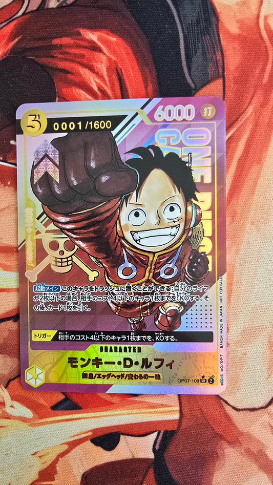 Monkey D Luffy OP07-109 Serial Number Top Prize Flagship TCG Textured Premium Promo OP Japanese One Piece Proxy