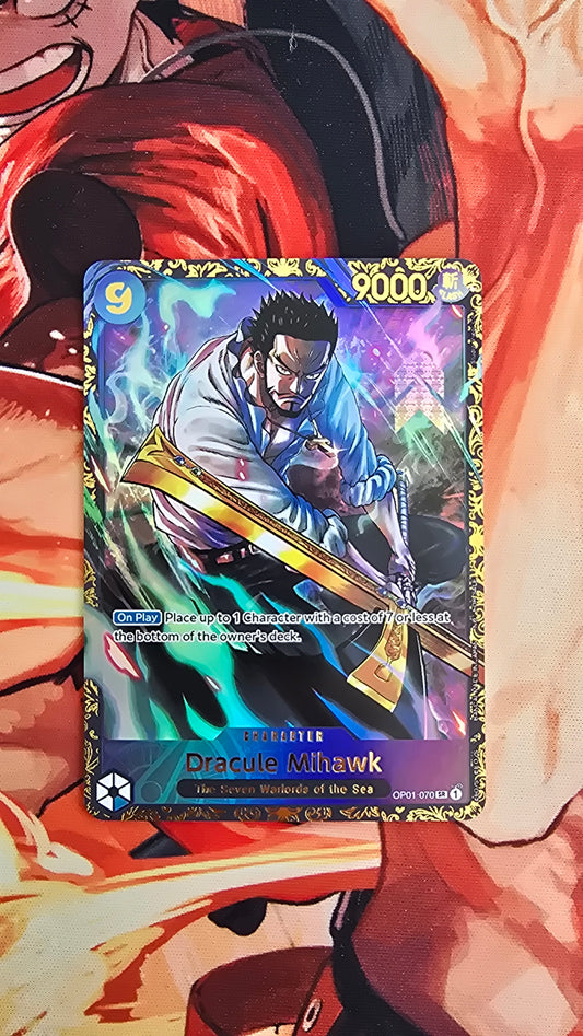 Dracule Mihawk OP01-070 Top Prize Flagship TCG Textured Premium Promo OP English One Piece Proxy