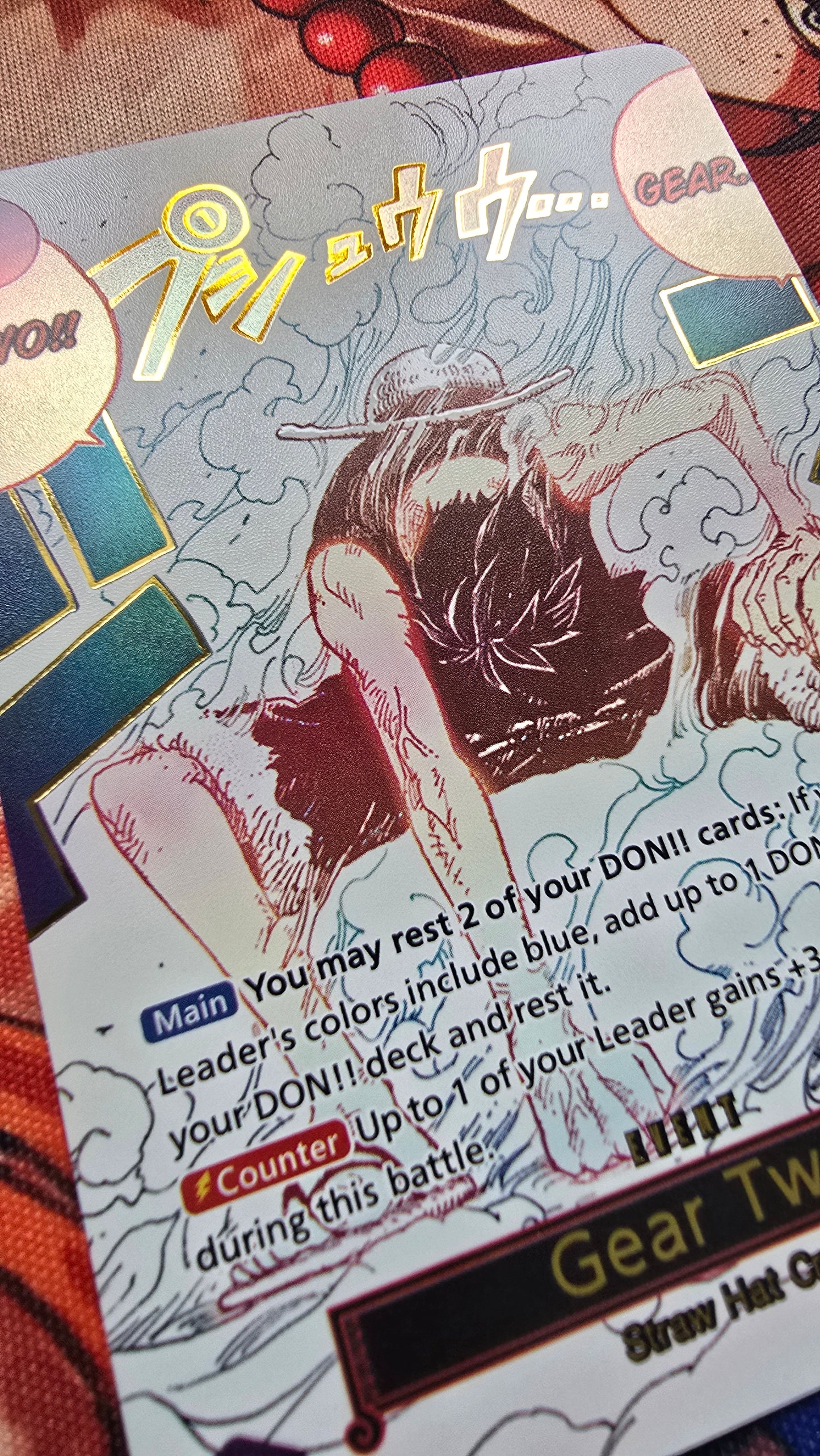 OP11 Gear Two Manga Event One Piece TCG Textured Promo Custom Made Card