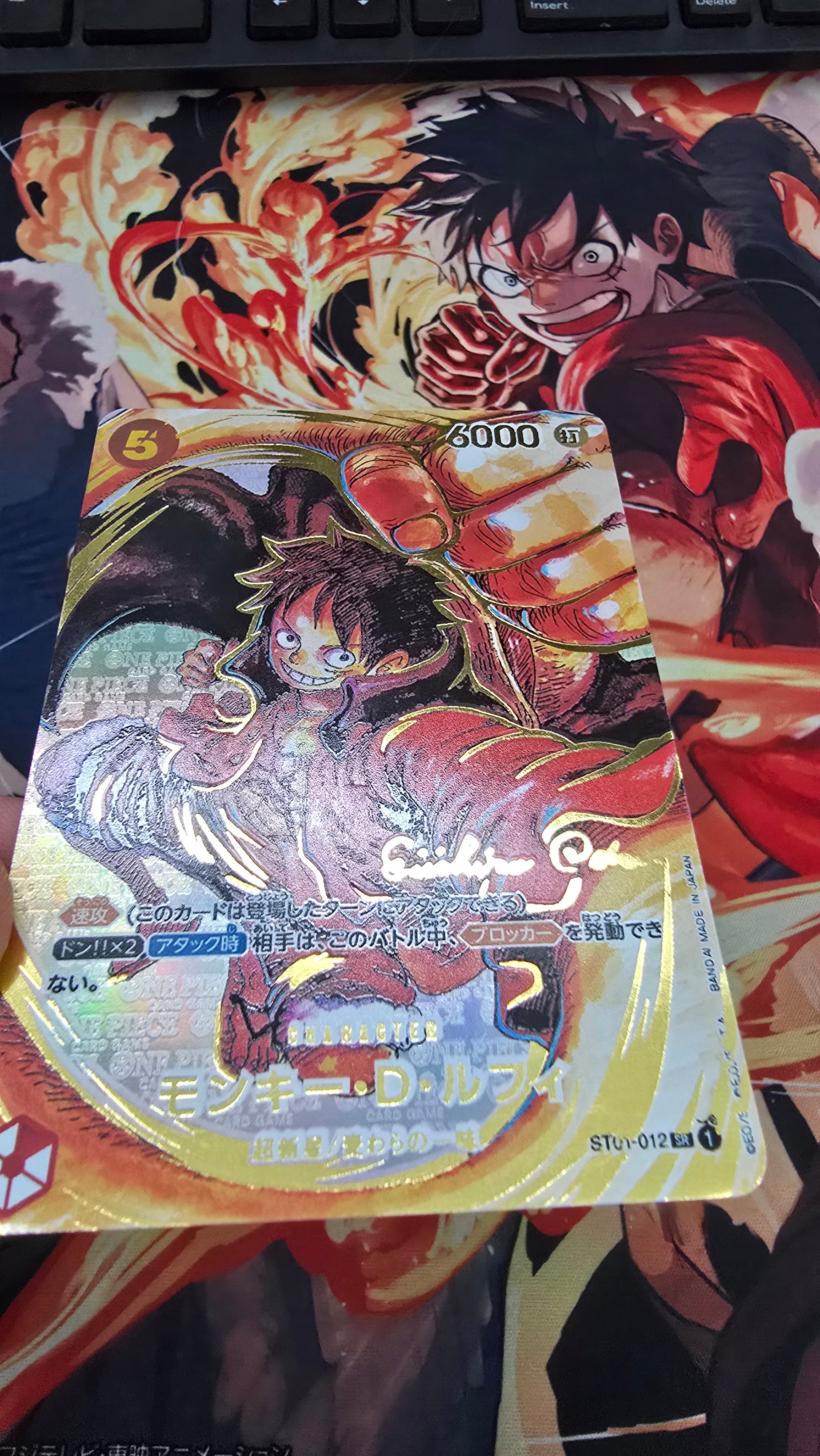 PROXY Oda Signed Monkey D Luffy ST01-012 One Piece Card Game TCG Proxies Textured Flagship Premium Japanese Promo
