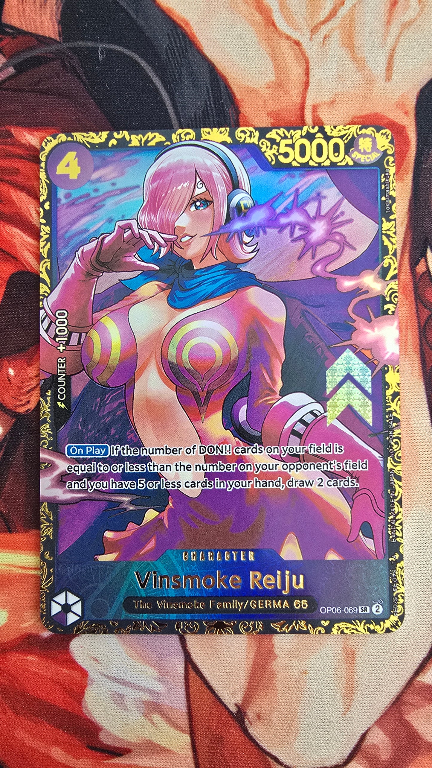 Vinsmoke Reiju OP06-069 Top Prize Flagship TCG Textured Premium Promo OP English One Piece Proxy