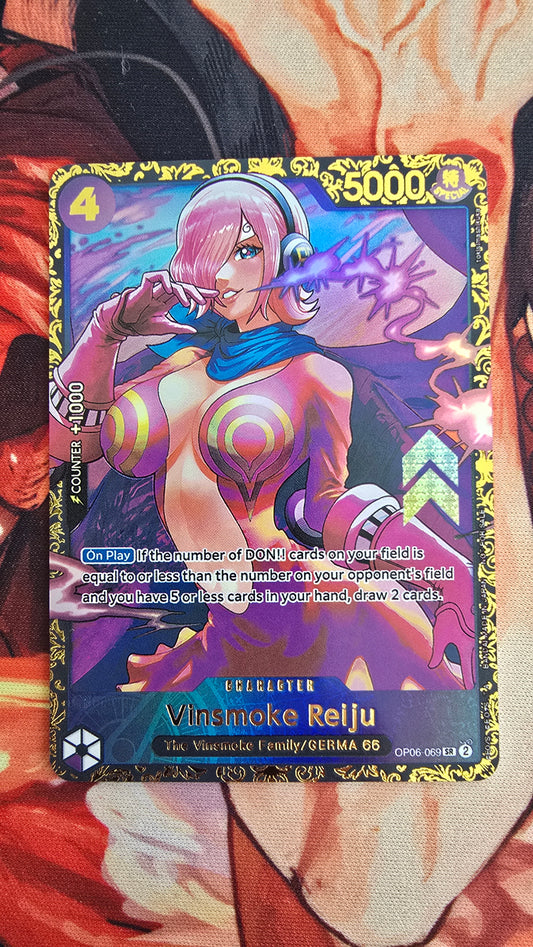 Vinsmoke Reiju OP06-069 Top Prize Flagship TCG Textured Premium Promo OP English One Piece Proxy