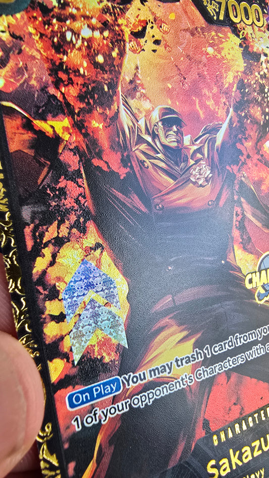 Sakazuki OP02-099 Top Prize Flagship TCG Textured Premium Promo OP English One Piece Proxy