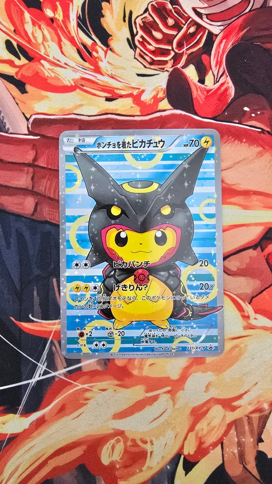 Trading card with a character design on a colorful background