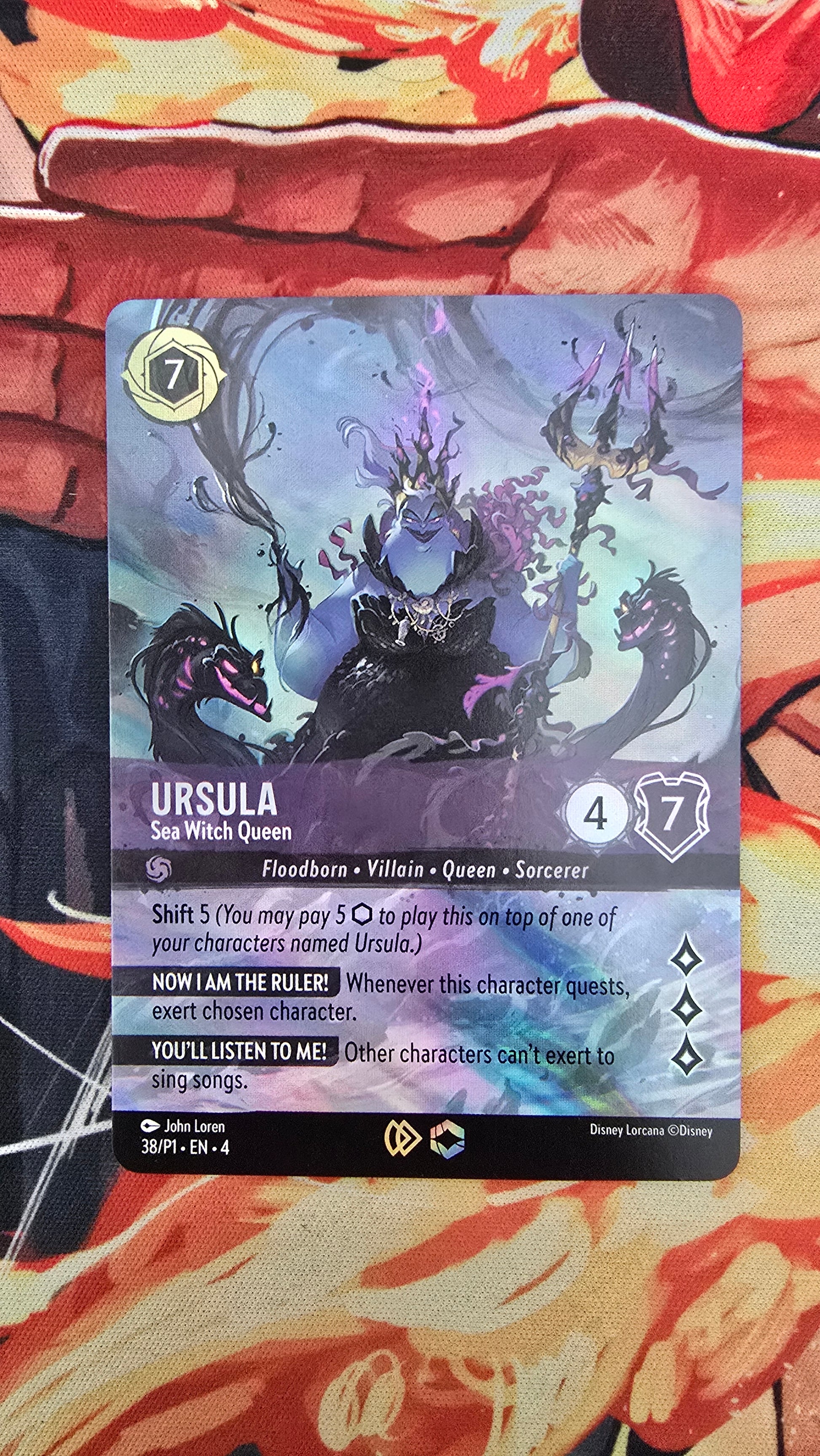 Custom-Made Ursula Sea Witch Queen Store Championship Promo Holo Enchanted Lorcana Card Proxy