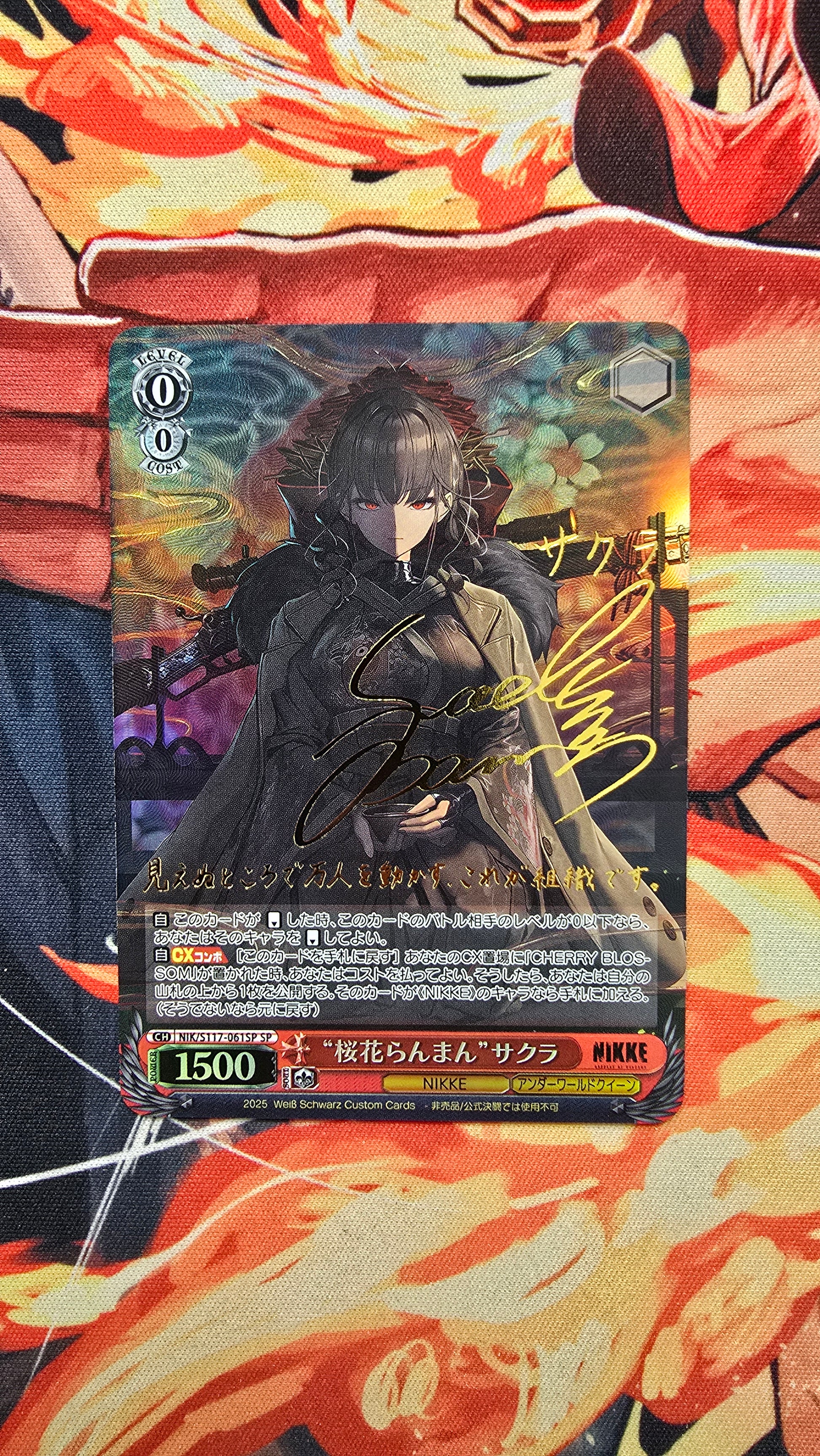 Weiss Schwarz NIKKE Resplendent Cherry Blossom Sakura NIK/S117-061SP Proxy Card 