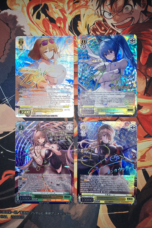 Weiss Schwarz Nikke Goddess of Victory Finale Noir SP Anis Sparkling Summer SEC Helm Aquamarine SP Proceeding With the Plan Rapi SP Proxy Card