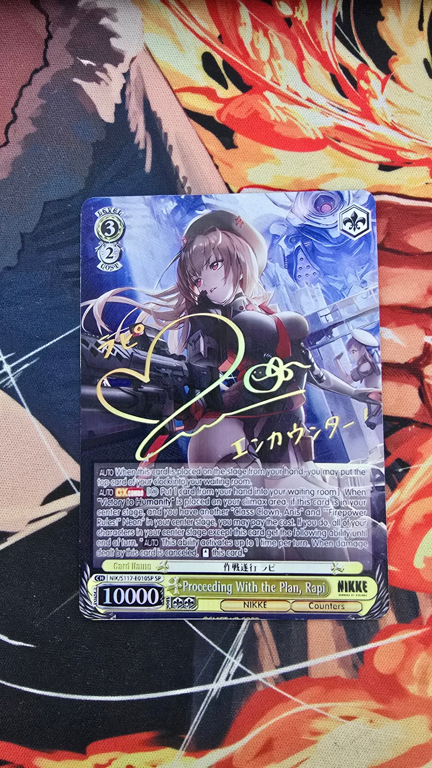 Weiss Schwarz Nikke Goddess of Victory Finale Noir SP Anis Sparkling Summer SEC Helm Aquamarine SP Proceeding With the Plan Rapi SP Proxy Card