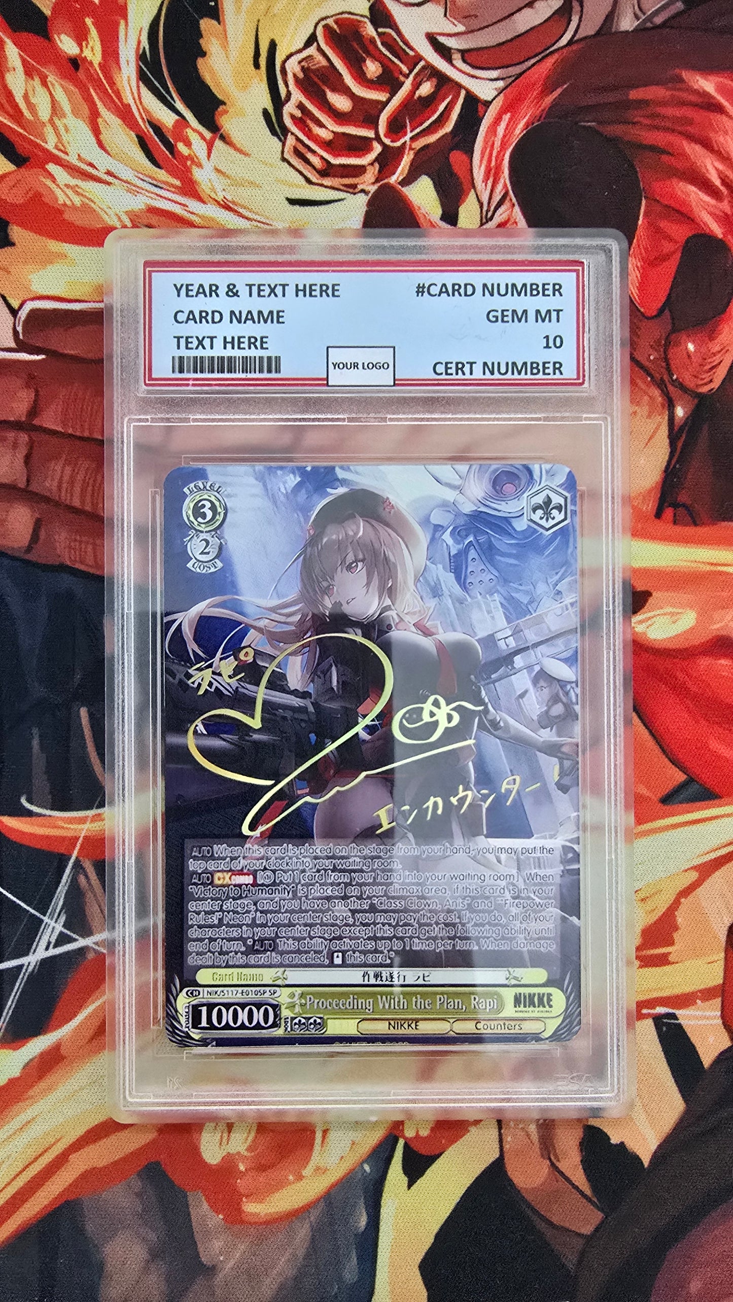 Weiss Schwarz Nikke Goddess of Victory Finale Noir SP Anis Sparkling Summer SEC Helm Aquamarine SP Proceeding With the Plan Rapi SP Proxy Card