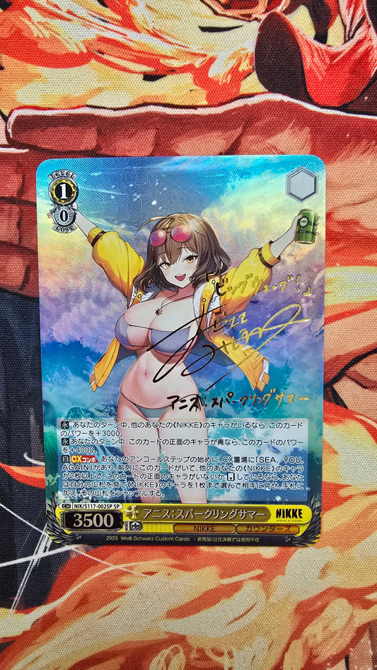 Weiss Schwarz SIGNED NIKKE NIK/S117-002SP SP Anise: Sparkling Summer Proxy Card