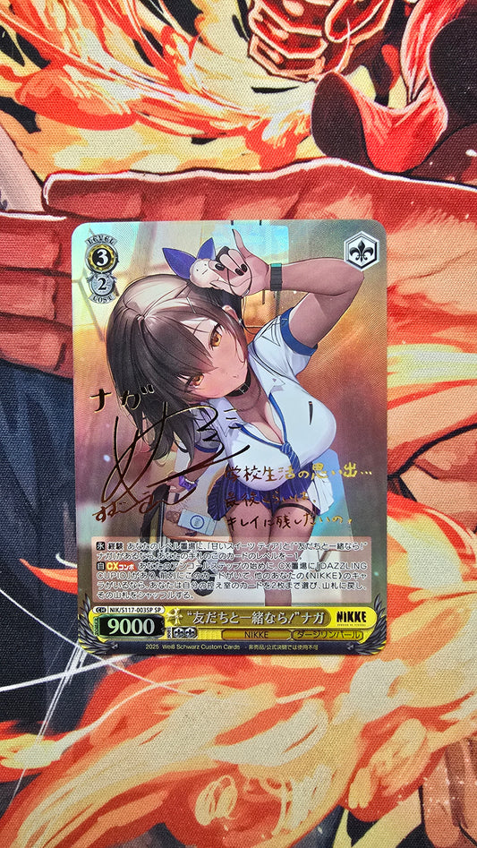 Weiss Schwarz SIGNED NIKKE NIK/S117-003SP SP If You're With Friends! Naga Proxy Card