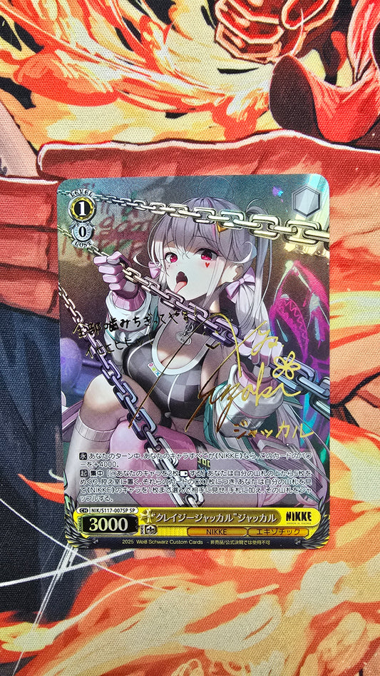 Weiss Schwarz SIGNED NIKKE NIK/S117-007SP SP Crazy Jackal Proxy Card