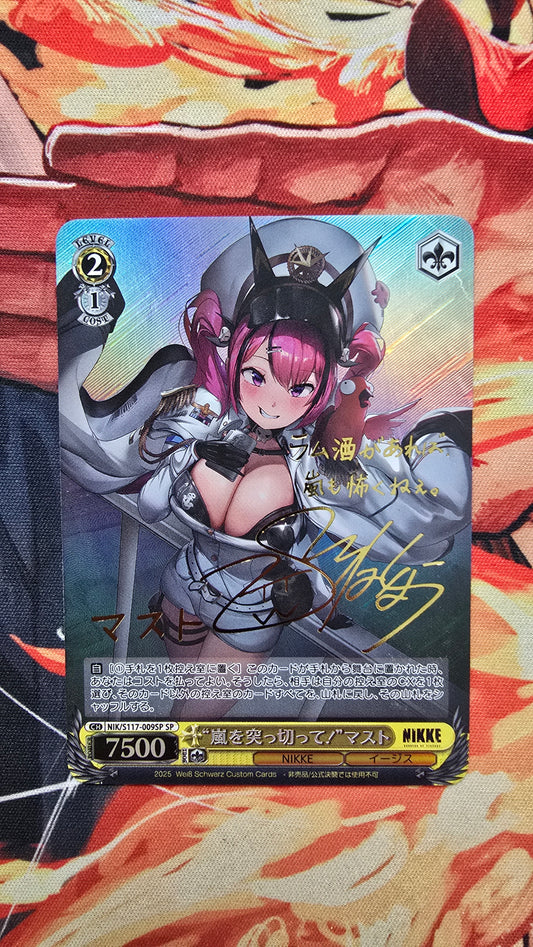 Weiss Schwarz SIGNED NIKKE NIK/S117-009SP SP Sail Through the Tempest! Mast Proxy Card