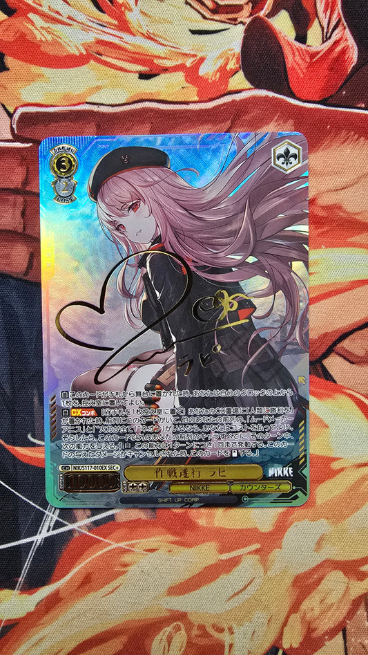 Weiss Schwarz SIGNED NIKKE NIK/S117-010EX SEC+ Rapi, Carrying Out the Mission Proxy Card