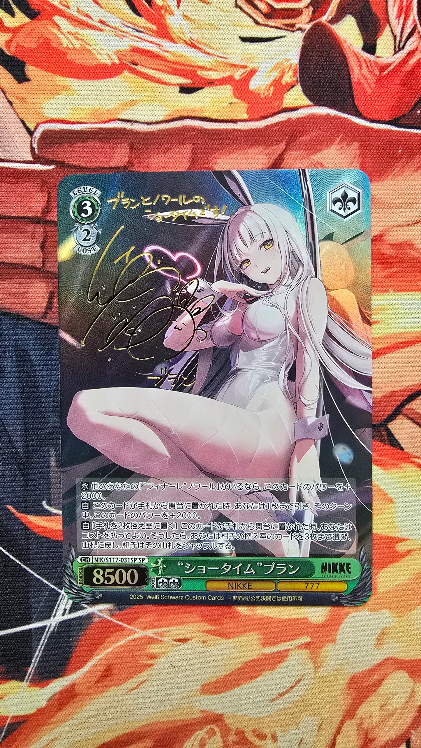 Weiss Schwarz SIGNED NIKKE NIK/S117-031SP SP Showtime Blanc Proxy Card