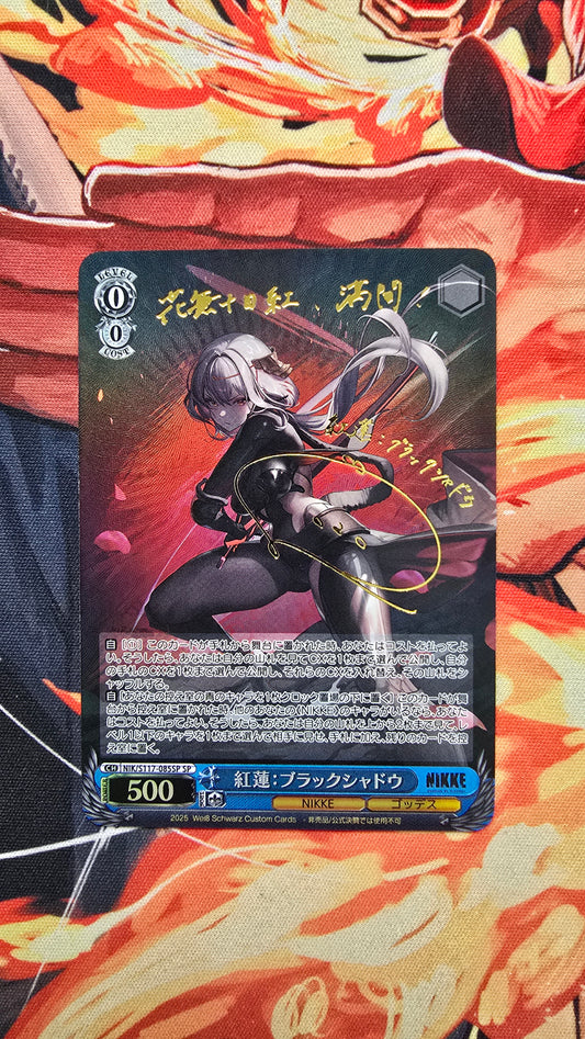 Weiss Schwarz SIGNED NIKKE NIK/S117-085SP SP Scarlet: Black Shadow Proxy Card