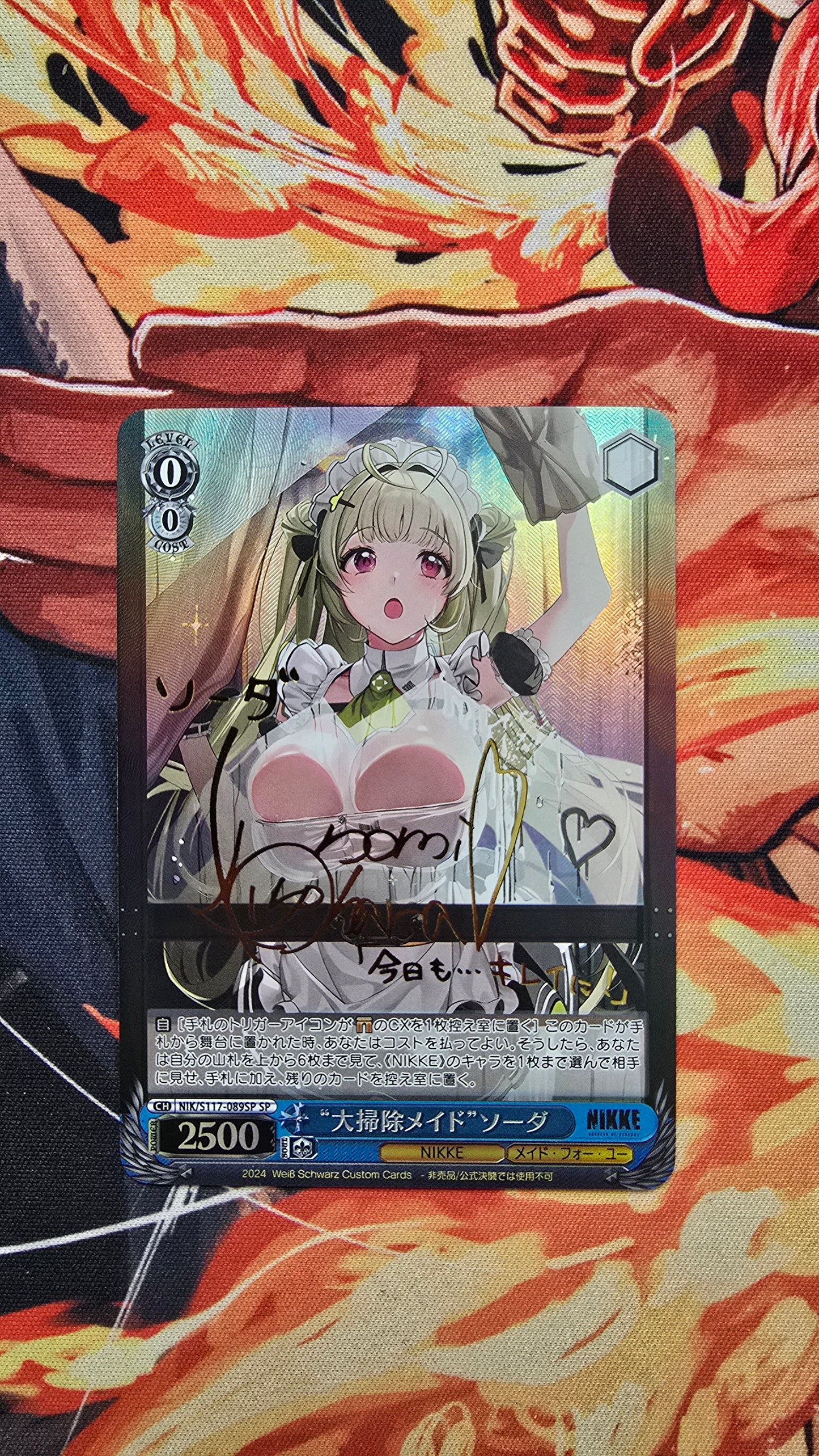 Weiss Schwarz SIGNED NIKKE NIK/S117-089SP SP Spring Cleaning Soda Proxy Card