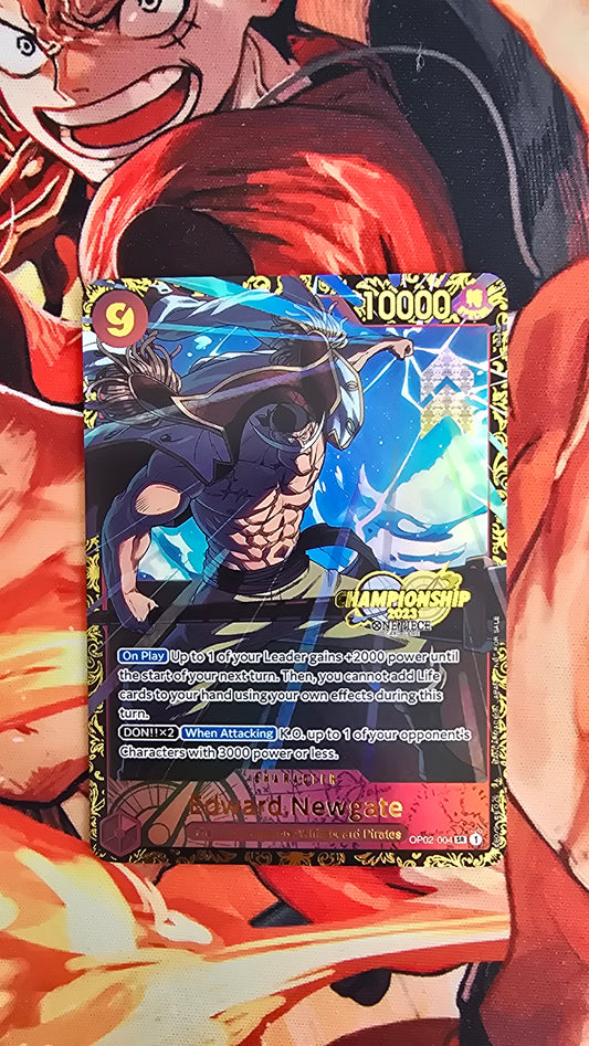 Edward Newgate (Whitebeard) OP02-004 Top Prize Flagship TCG Textured Premium Promo OP English One Piece Proxy