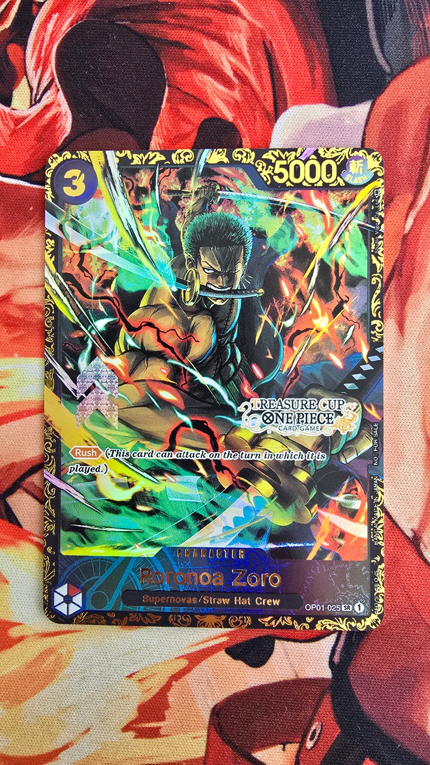 Roronoa Zoro OP01-025 Top Prize Flagship TCG Textured Premium Promo OP English One Piece Proxy
