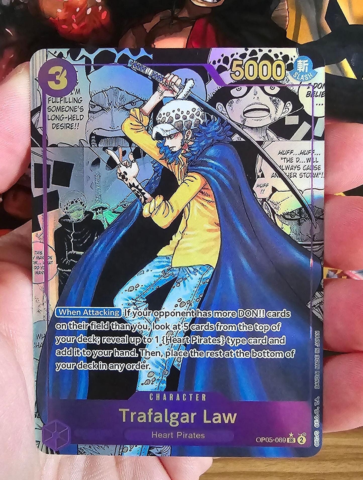 PROXY Manga Trafalgar Law OP05-069 One Piece Card Game TCG Proxies Ultra Premium Extreme Quality Textured