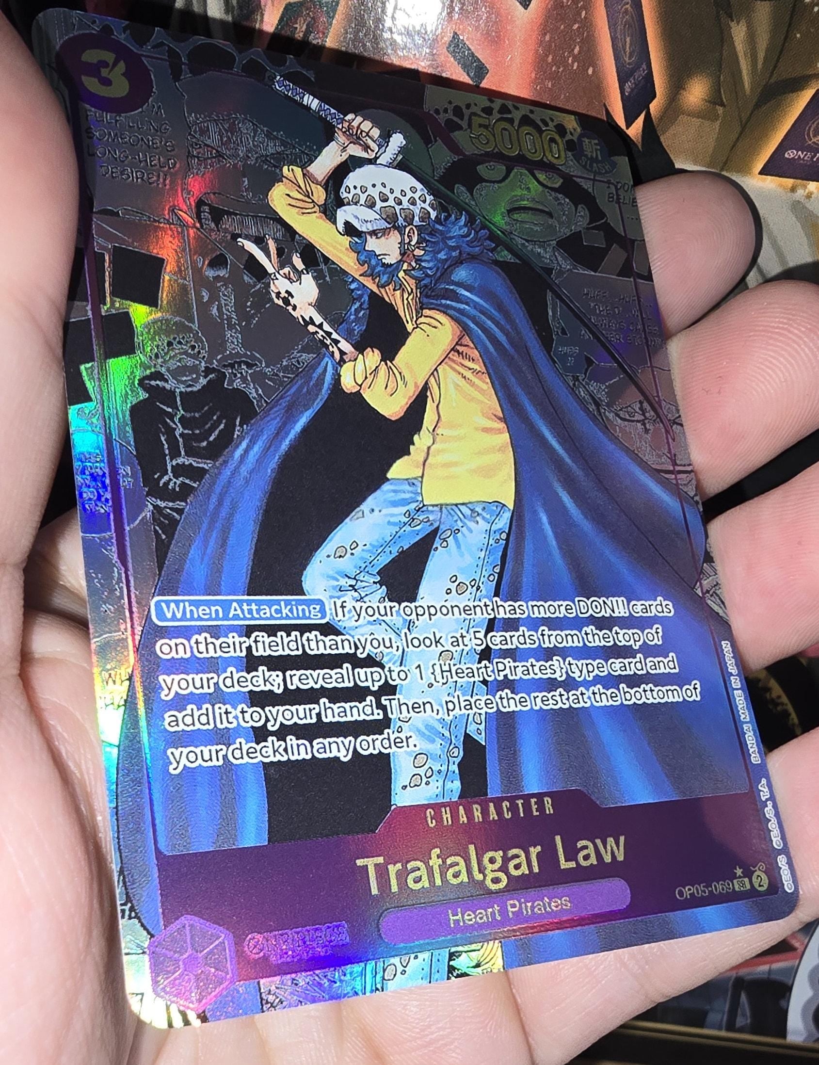 PROXY Manga Trafalgar Law OP05-069 One Piece Card Game TCG Proxies Ultra Premium Extreme Quality Textured