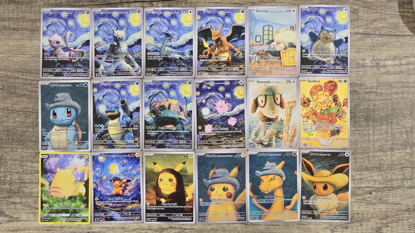 PROXY Pokemon x Van Gogh Museum Promo 18 Card Set English