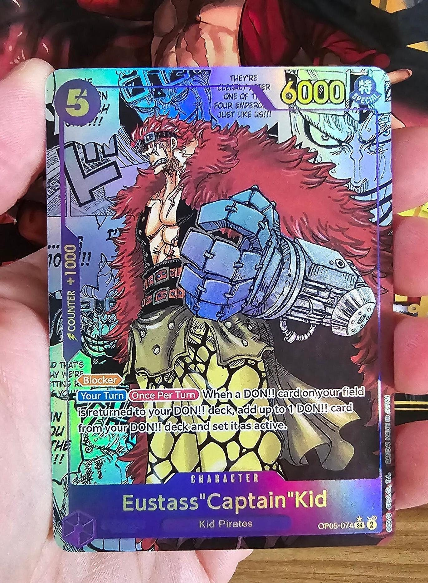 PROXY Manga Eustass "Captain" Kid OP05-074 One Piece Card Game TCG Proxies Ultra Premium Extreme Quality Textured