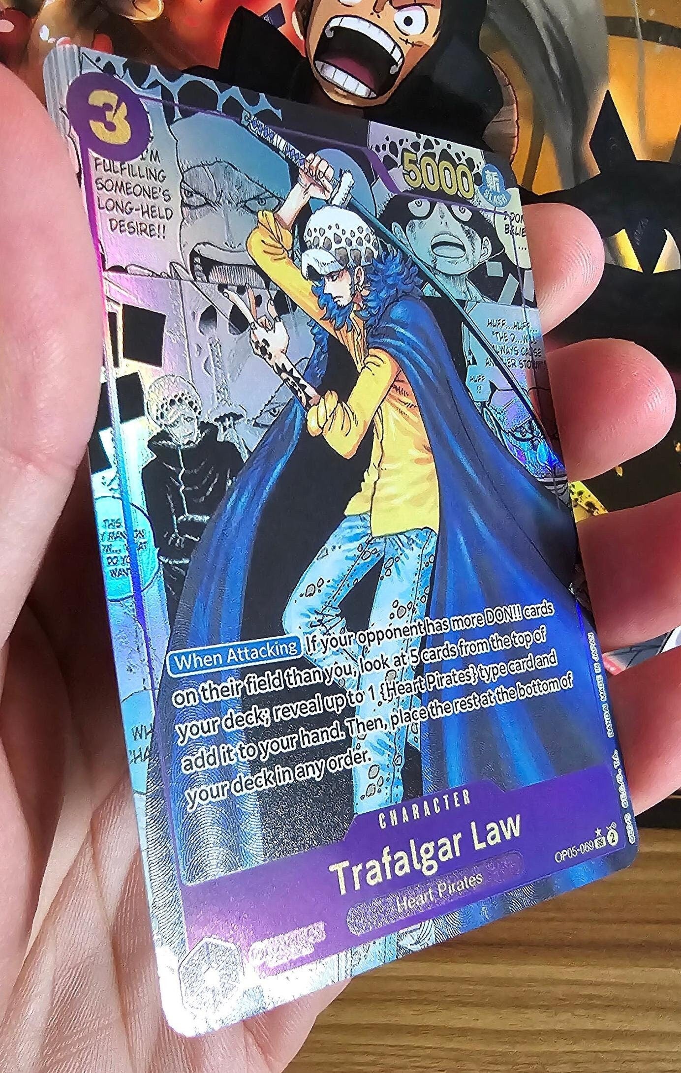 Manga Trafalgar Law One Piece Card Game Proxy TCG Proxies Ultra Premium Extreme Quality Textured English