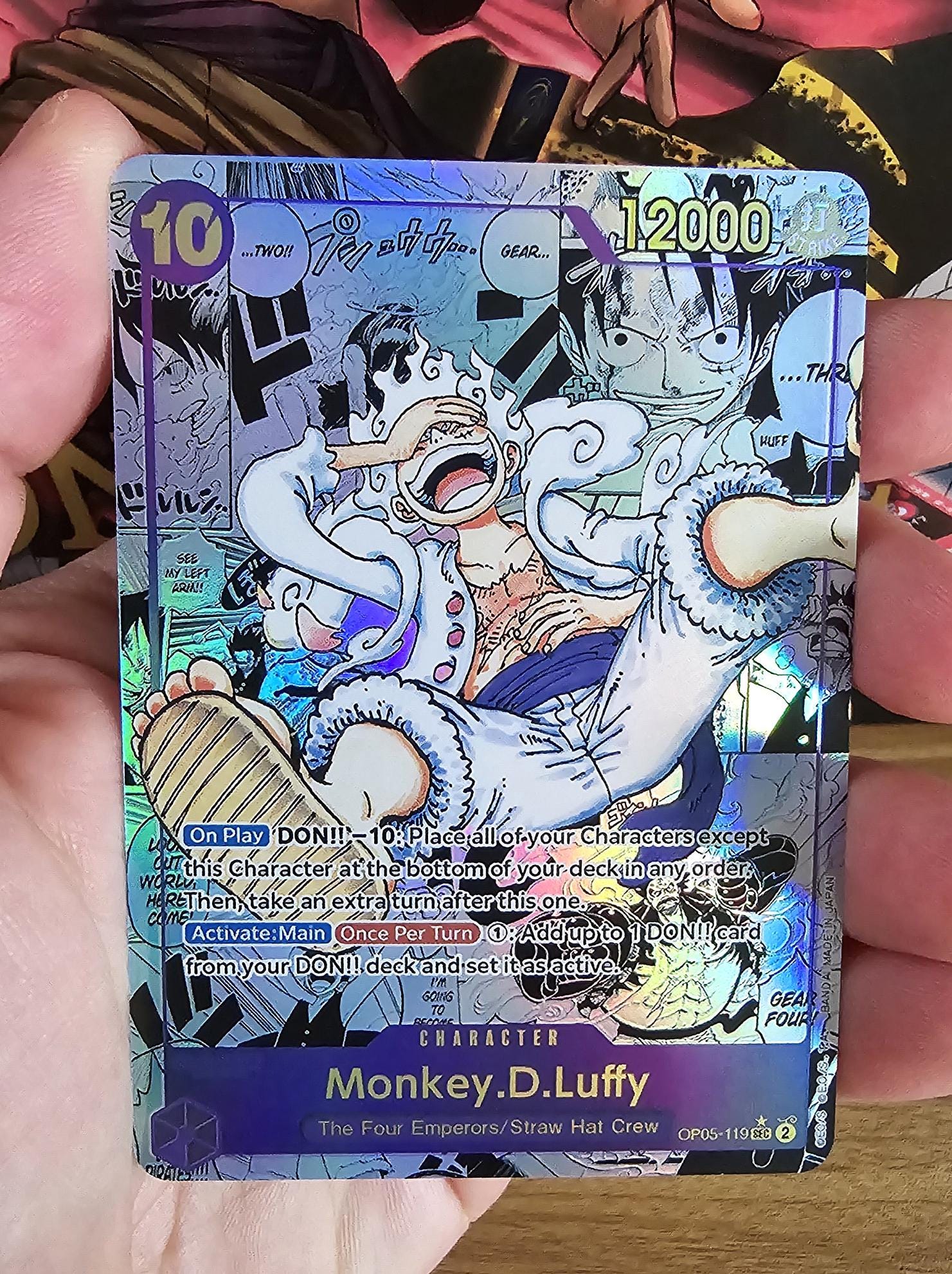 PROXY Manga Gear 5 Monkey D Luffy OP05-119 One Piece Card Game Proxy TCG Proxies Ultra Premium Extreme Quality Textured