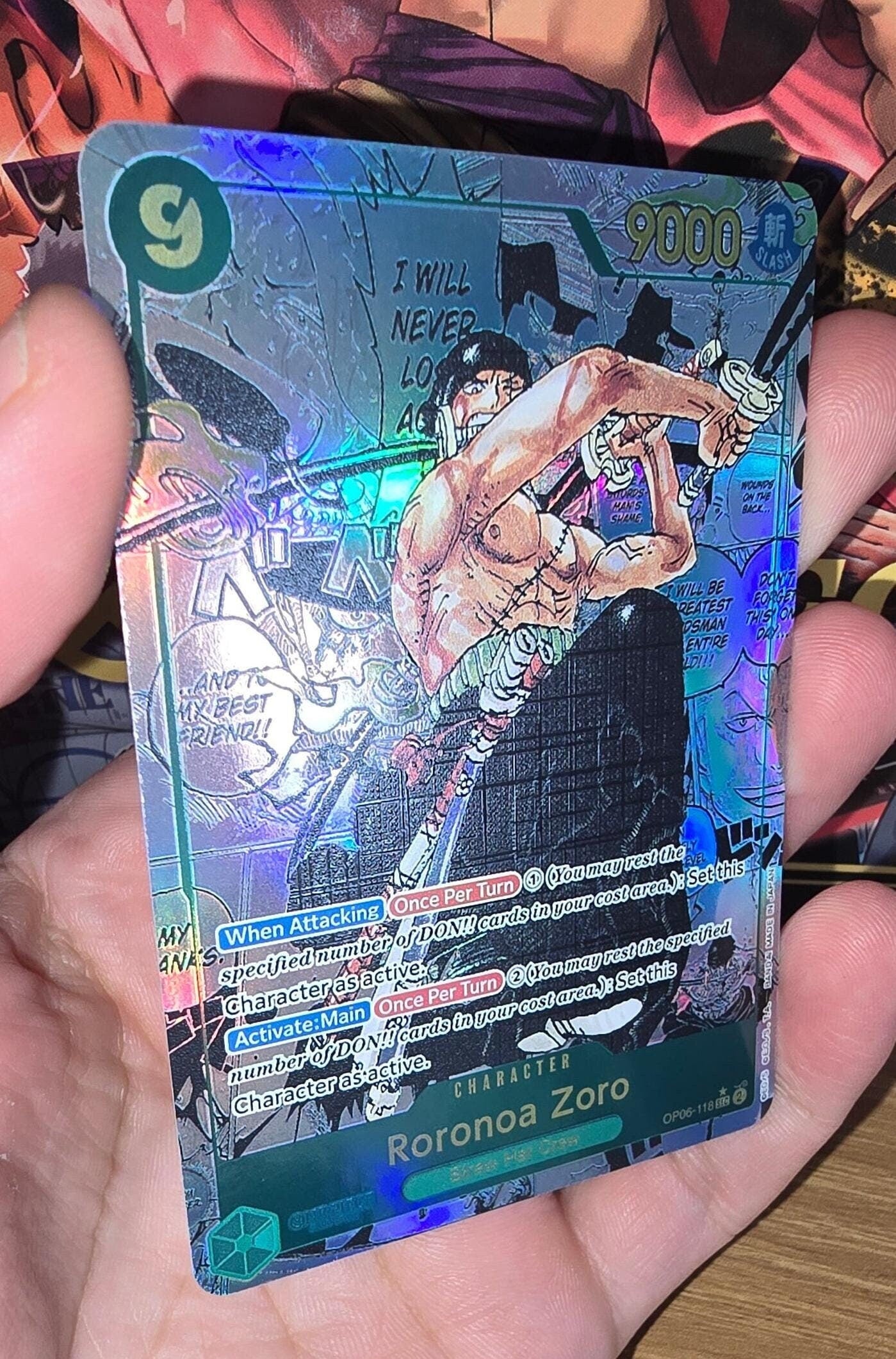 Manga Zoro Proxy One Piece Card Game Proxy TCG Proxies Ultra Premium Extreme Quality Textured English